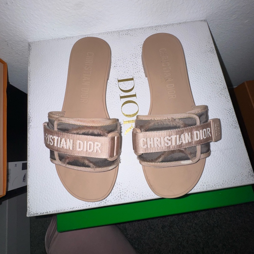 Dior Beige Camouflage Sandals